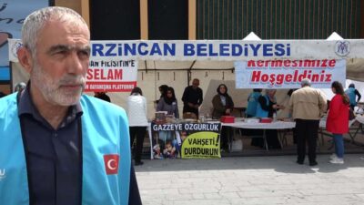Soykırımcı İsrail’in Gazze’ye yönelik saldırılarıyla derinleşen insani krize Erzincan’dan destek