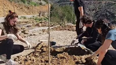 Kemaliye’de belediye ve sağlık çalışanlarının iş birliğiyle gerçekleştirilen fidan dikim