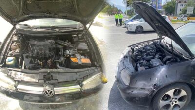 Erzincan’da Ergenekon Mahallesi’nde çıkan araç yangınına itfaiye ekipleri 112 Acil