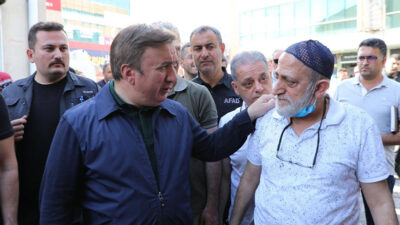 Erzincan Valisi Hamza Aydoğdu, önceki gün Buğday Meydanı’nda meydana gelen