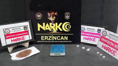 Erzincan İl Emniyet Müdürlüğü Narkotik Suçlarla Mücadele Şube Müdürlüğü ekipleri,