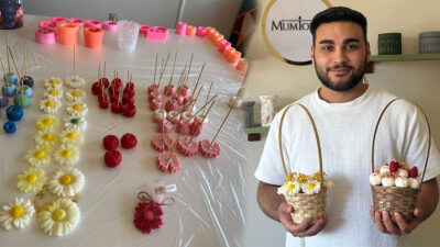 Erzincan’da hobi olarak başladığı mum yapımını, kısa sürede ilgi gören