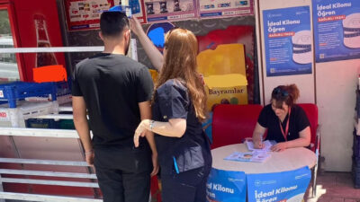 Üzümlü’de “İdeal Kilonu Öğren, Sağlıklı Yaşa” projesi kapsamında sağlık standı