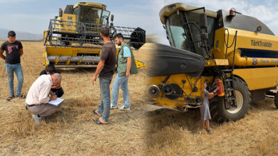 Tercan İlçe Tarım ve Orman Müdürlüğü, hububat hasadı süresince biçerdöver