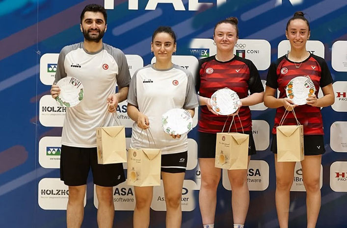 Erzincanlı milli badmintoncular, İtalya’da düzenlenen “Yonex Italian Open” turnuvasından 2