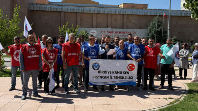 Türk Sağlık-Sen Erzincan Şubesi, sağlık çalışanlarının ekonomik ve sosyal haklarına