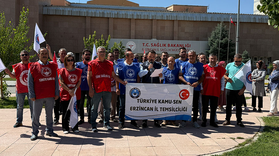 Türk Sağlık-Sen Erzincan Şubesi, sağlık çalışanlarının ekonomik ve sosyal haklarına