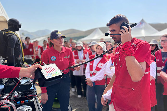 Erzurum Palandöken’de düzenlenen Genç Kızılay “Afete Hazırım” kampına, Erzincan’dan katılan
