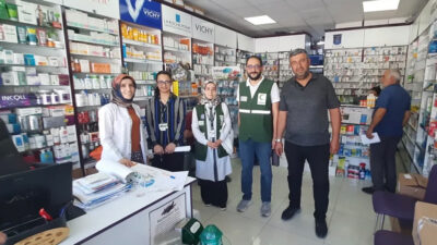Erzincan Yeşilay Şubesi, “Bağımsızlık Seferberliği” kapsamında Erzincan genelinde eczane ziyaretleri
