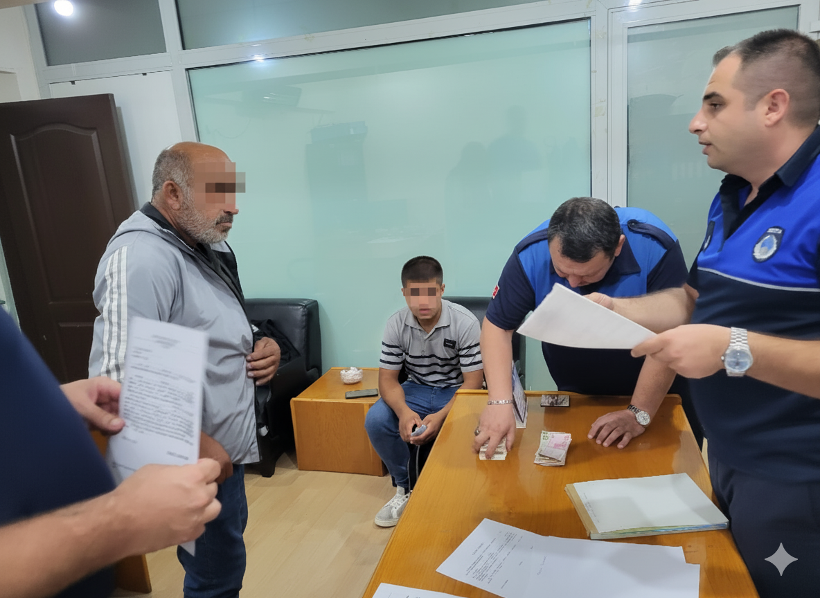 Erzincan Belediyesi zabıta ekipleri, dilencilik faaliyetlerine yönelik denetimlerinde farklı gelen