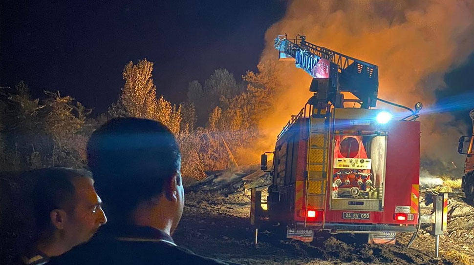 Erzincan’ın Kemah ilçesi Beşikli (Ardos) Köyü’nde samanlık ve odunlukta çıkan