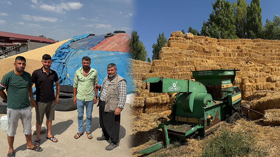 Erzincan’da yaklaşan kış öncesi saman satışları hız kazandı. Saman pazarı