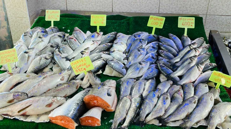 Erzincan’da balık tezgâhları çeşit çeşit balıkla dolarken, vatandaşlar özellikle hamsiye
