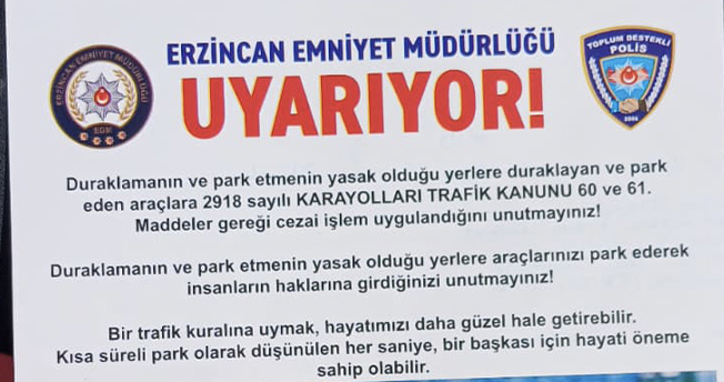 Hatalı park eden sürücülere broşürle uyarı yapıldı, kurallara uymayanlara ceza