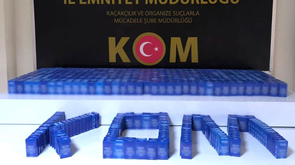 Erzincan’da 1000 paket içi tütün doldurulmuş makaron ele geçirildi. 2