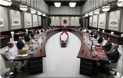Cumhurbaşkanı Erdoğan başkanlığında toplanan Millî Güvenlik Kurulu’nda terörle mücadelede kararlılık