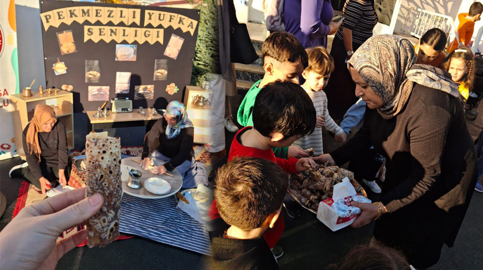 Erzincan’da Kültürle Tatlanan Şenlik: Minikler Pekmezli Yufkayı Çok Sevdi Erzincan Merkez Halitpaşa Anaokulu, minik öğrencilerini unutulmaya yüz tutmuş geleneksel