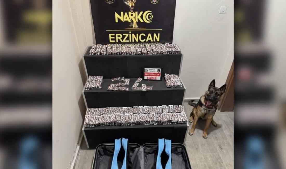 Erzincan’da Polis ekiplerinin “Analiz” çalışmasıyla durdurulan araçta 6 bin 335