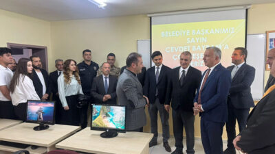 Kemah Meslek Yüksekokulu’nda, Kemah Belediye Başkanı Cevdet Bayram’ın katkılarıyla kurulan