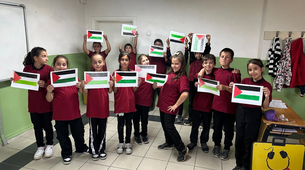 Üzümlü ilçe Milli Eğitim Müdürlüğü koordinesinde Gazze soykırımının yıl dönümü