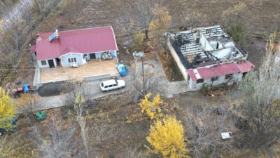 Erzincan’da geçtiğimiz aylarda Değirmenköy’de çıkan yangın sonucu evleri tamamen kullanılamaz