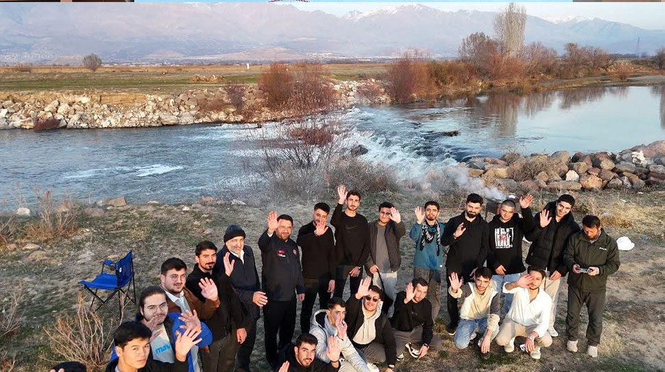 Vize sınavlarının yorgunluğunu atmak isteyen Pir-i Sami GSB Yurdu öğrencileri,