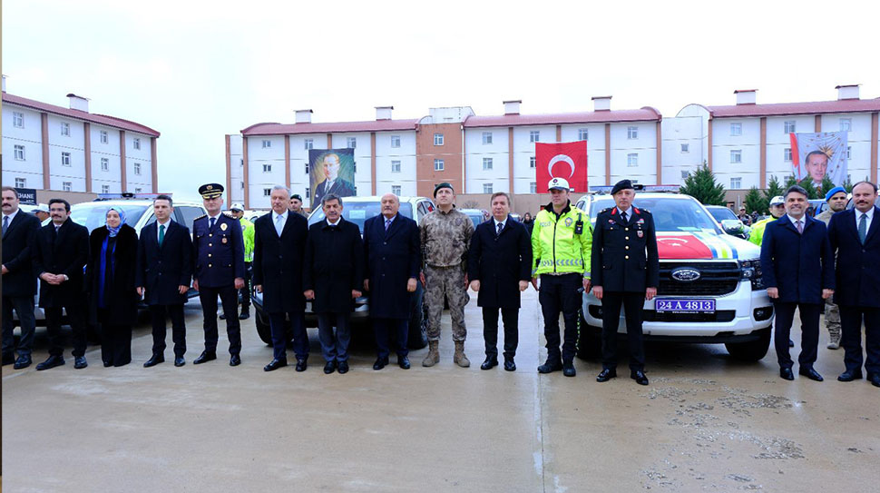 Erzincan İl Jandarma Komutanlığı ile İl Emniyet Müdürlüğünün araç filosunu