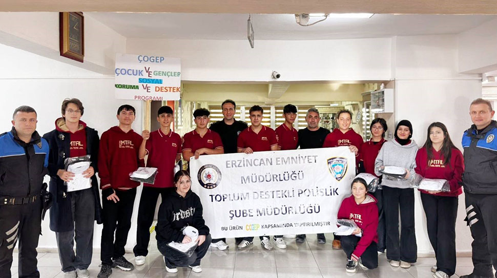 Erzincan İl Emniyet Müdürlüğü, ÇOGEP “Hep Birlikte Aileyiz” Projesi kapsamında,
