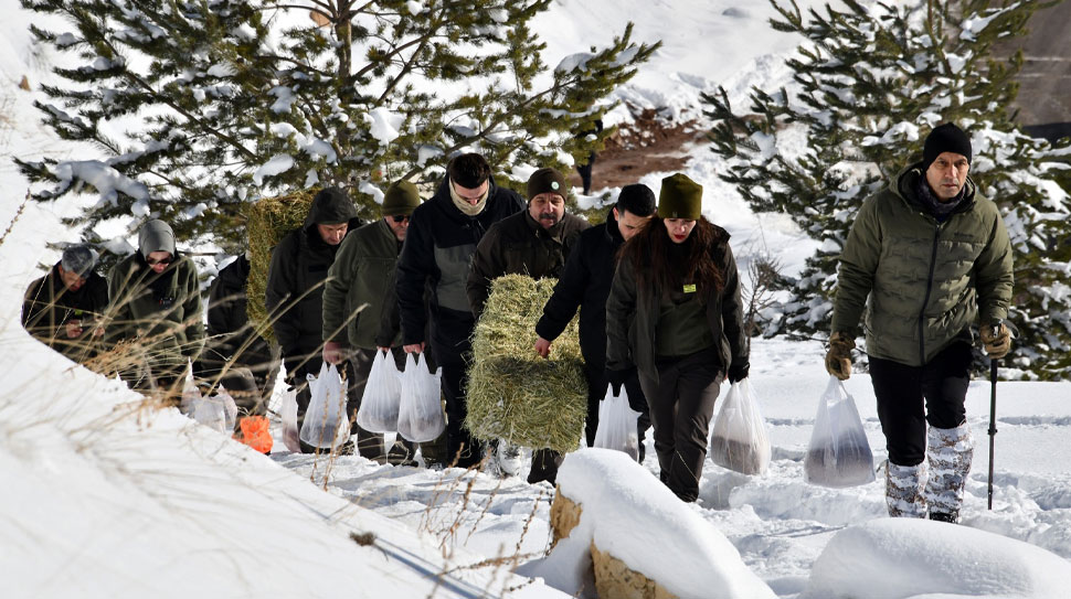 Gümüşhane’nin sarp dağları ve derin vadilerinde etkili olan yoğun kar