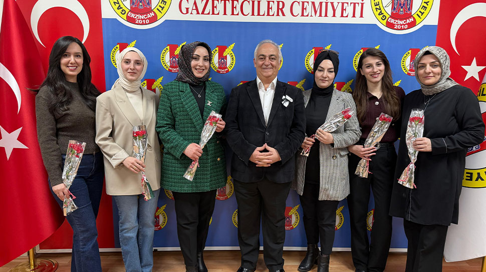 Erzincan Gazeteciler Cemiyeti’nde 8 Mart Dünya Kadınlar Günü dolayısıyla düzenlenen