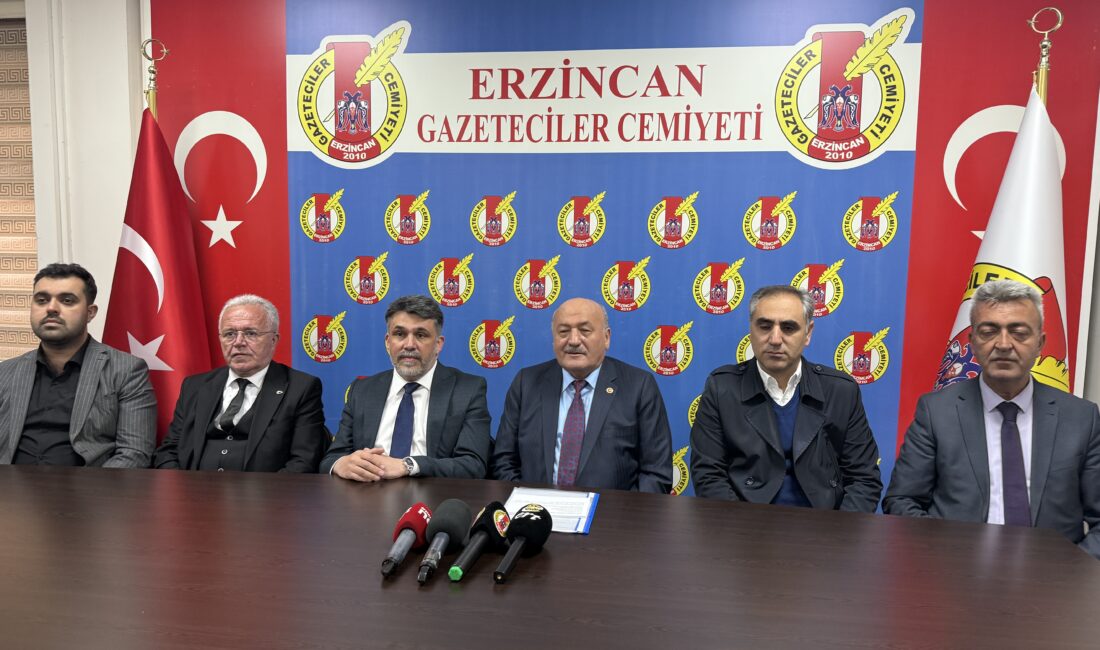 AK Parti Erzincan Milletvekili Süleyman Karaman, Erzincan Gazeteciler Cemiyeti’nde düzenlediği