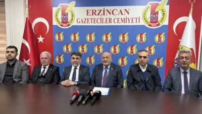 AK Parti Erzincan Milletvekili Süleyman Karaman, Erzincan Gazeteciler Cemiyeti’nde düzenlediği