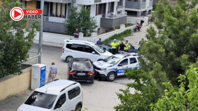Erzincan merkez Cumhuriyet Mahallesi’nde meydana gelen trafik kazasında, devriye görevindeki