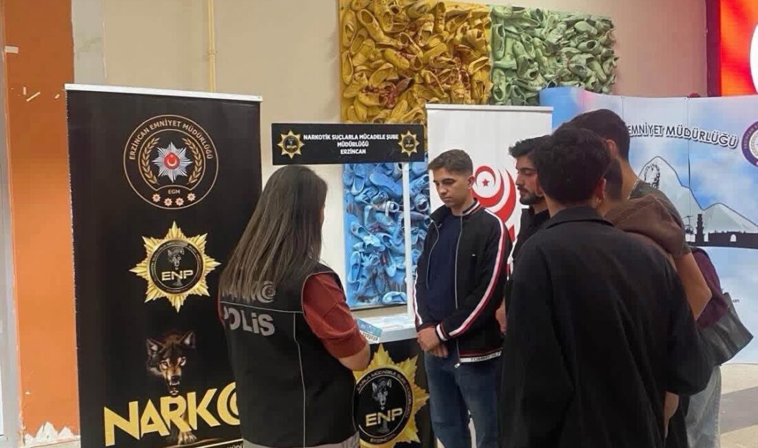 Erzincan’da uyuşturucuyla mücadele kapsamında yürütülen bilgilendirme çalışmalarıyla yaklaşık 5 bin
