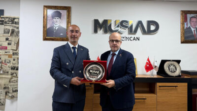 MÜSİAD Genel Başkan Yardımcısı Eyüp Uğur ve beraberindeki heyet, Erzincan